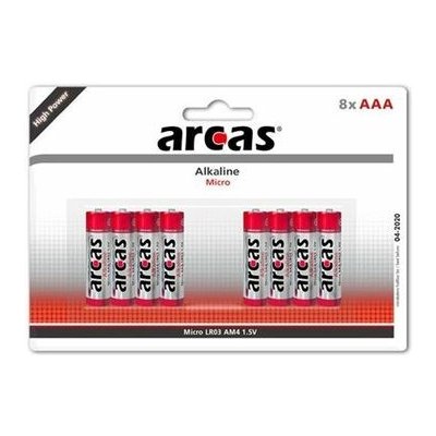Arcas Alkaline AAA 8ks 11744803 – Zbozi.Blesk.cz