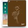 Pouzdro na tablet Picasee silikonový Apple iPad 9.7 2017 5. gen Brown flowers čiré