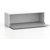 Kancelářské skříně Plan Nízká skříňka LAYERS, výklopná, 1200 x 400 x 394 mm, bílá / šedá