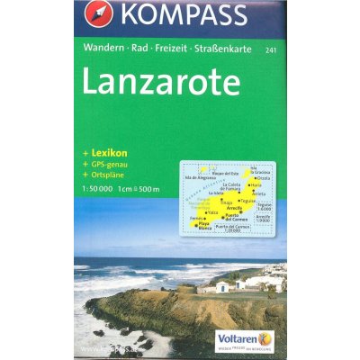 Lanzarote 1:50t mapa KOMPASS #241