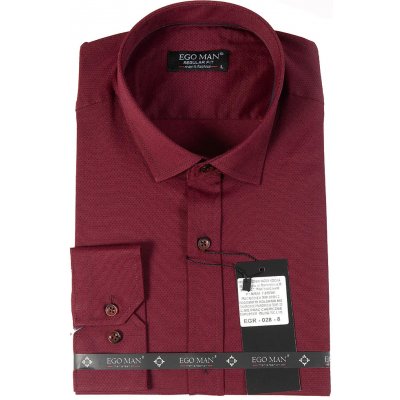 Ego man pánská košile regular fit EGR-028-8 bordó – Sleviste.cz