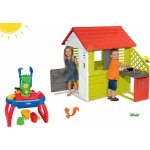 Smoby Set domček Pretty Nature s letnou kuchynkou a okenicou+pieskovisko stolík na vodu a piesok s doplnkami SM810702-37 – Zboží Dáma