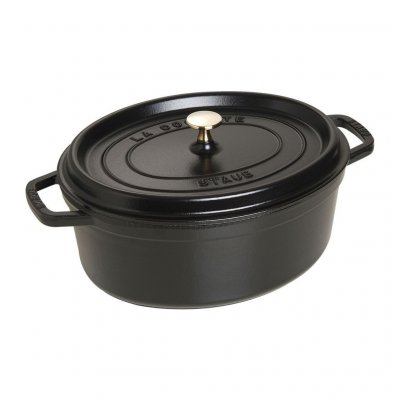 Staub Cocotte hrnec oválný 31 cm 5,5 l černý – Hledejceny.cz