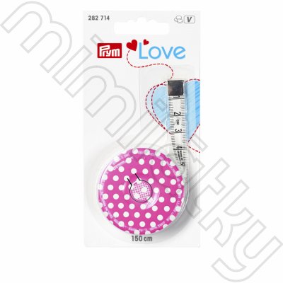 Metr krejčovský samonavíjecí PRYM LOVE - růžový – Zboží Dáma