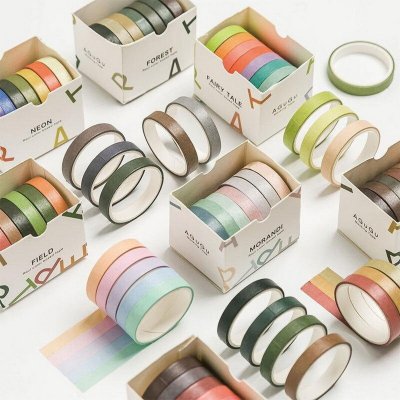 Agugu Raul color boxed tape 0,7 cm x 2 m Macaron – Sleviste.cz