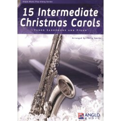 15 Intermediate Christmas Carols + CD tenorový saxofon + klavír