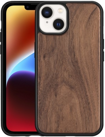 Pouzdro PROTEMIO 50069 FOREST Dřevěný kryt Apple iPhone 14 Plus WALNUT