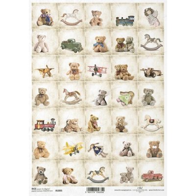 Itd. Collection Rýžový papír Dětské hračky retro A4 – Zbozi.Blesk.cz