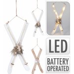 Koopman Závěsná vánoční LED dekorace lyže, různé druhy, 15,5 x 4,5 x 42 cm – Hledejceny.cz