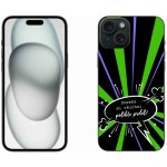 mmCase na iPhone 15 Plus - vtipný text 15 černé pozadí – Zboží Mobilmania