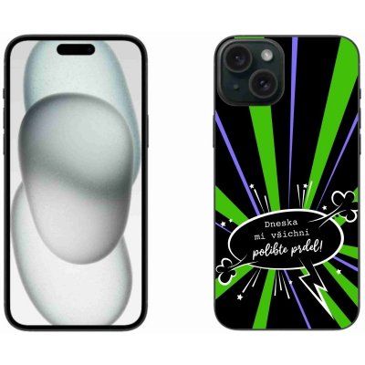 mmCase na iPhone 15 Plus - vtipný text 15 černé pozadí – Zboží Mobilmania