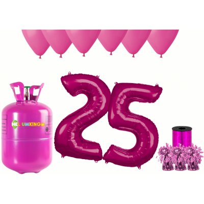HeliumKing Helium párty set na 25. narozeniny s růžovými balónky – Zbozi.Blesk.cz