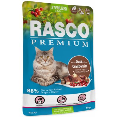 Rasco Premium Cat Pouch Sterilized Duck Cranberries 85 g