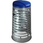 HTI Stojan na odpadkové pytle ECO TRESPOLO 110 l, šedá nádoba, modré víko – Hledejceny.cz