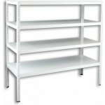 Biedrax Regál 60 x 130 x 180 cm 4 police bílý – Hledejceny.cz