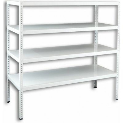 Biedrax Regál 60 x 130 x 180 cm 4 police bílý – Hledejceny.cz