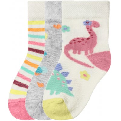 lupilu Dětské ponožky s BIO bavlnou 3 páry bílá/červená/zelená – Hledejceny.cz