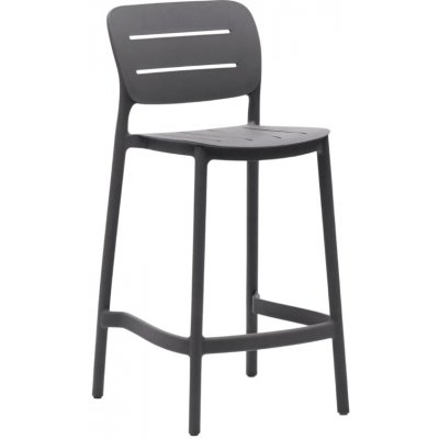 Kave Home Morella 65 cm šedá plastová zahradní barová židle – Hledejceny.cz