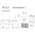 BudBox PRO Intermediate 75x75x160 cm stříbrný – Zboží Dáma