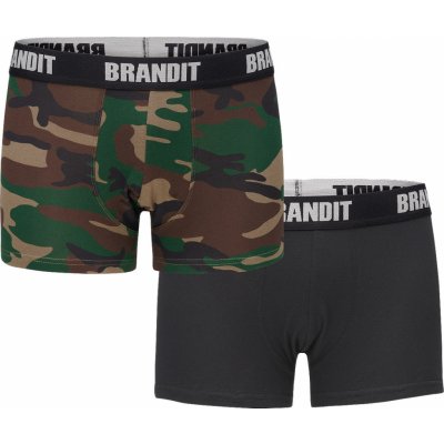 Brandit boxerky Boxer černé woodland 2 ks – Zboží Mobilmania