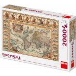 Dino Historická mapa světa 2000 dílků – Zboží Mobilmania