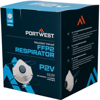 Portwest P211 respirátor Moulded Valved FFP2 10 ks – Zboží Dáma