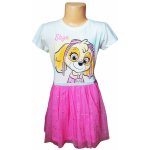 Eplusm Dívčí šaty TLAPKOVÁ PATROLA SKYE s tylovou vrstvou růžovobílé Bílorůžová – Zboží Dáma