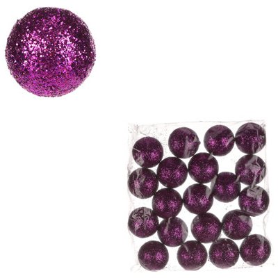 Autronic Vánoční dekorační koule fialová Cena za 1 polybag PRZ719876 – Zboží Mobilmania