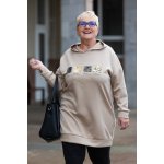 Italy fashion Mikinové šaty BARNY Petrolejová – Zboží Dáma Italy fashion Mikinové šaty BARNY Petrolejová – Zboží Dáma