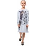 Winkiki Kids Wear dívčí šaty Gepard šedý melanž – Hledejceny.cz