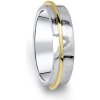 Prsteny Danfil prsten DF19 D žluté bílé 585/1000 bez kamene povrch ice
