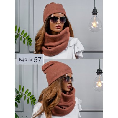 Fashionweek Moderni zimní set čepice a šála FAN01/K40 Camel – Hledejceny.cz
