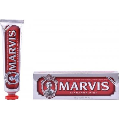 Marvis Cinnamon Mint Zubní pasta bez fluoridu s příchutí skořice a máty 85 ml – Zboží Mobilmania