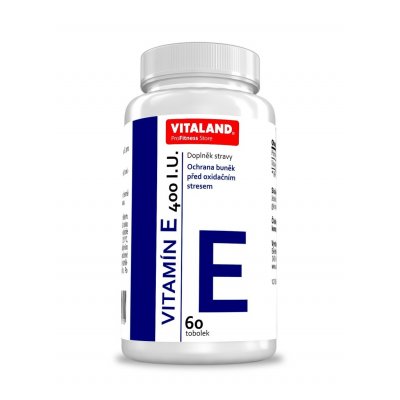 Vitaland Vitamín E 400 I.U. 60 kapslí