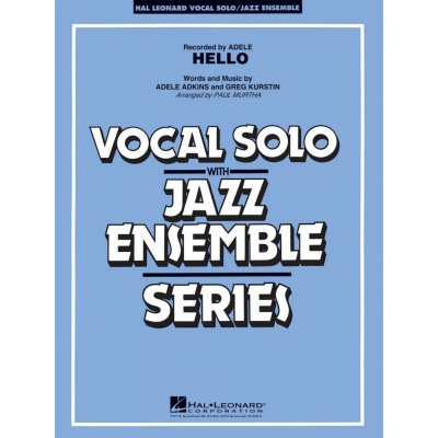HELLO Adele Vocal Solo with Jazz Ensemble partitura + party – Hledejceny.cz