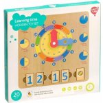 Lucy Leo dřevěná naučná hrací deska - Učíme se hodiny – Sleviste.cz