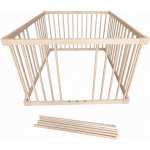 Derrson Dětská dřevěná ohrádka 100 x 100 cm přírodní – Zboží Dáma