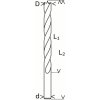 Vrták BOSCH Standardní spirálový vrták do dřeva 5 x 52 x 86 mm, d 5 mm 2608596302