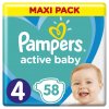 Plenky Pampers Active Baby 4 58 ks