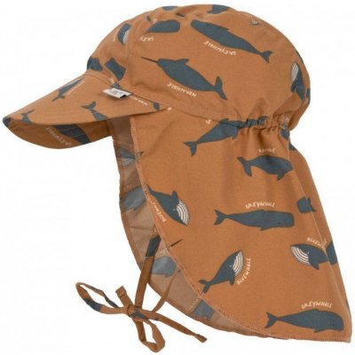 Lassig Sun Protection Flap Hat whale caramel – Zboží Mobilmania