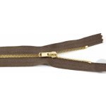 Kovový zip, nedělitelný, silný - 45cm - hnědý - Koh-i-noor - BALENÍ 10 ks – Hledejceny.cz