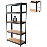 Tvujregal Kovový Economy 180 x 90 x 30 cm 5 polic lakovaný černý – Zbozi.Blesk.cz