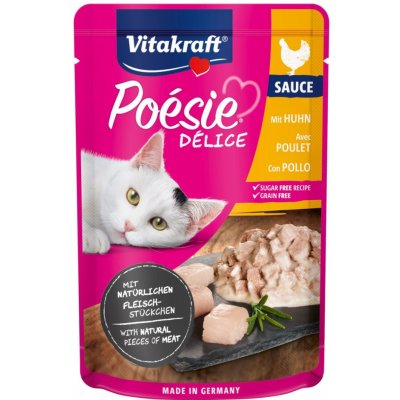 Vitakraft Poésie DéliSauce a kuřecí filet 23 x 85 g – Hledejceny.cz