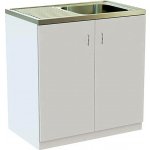 UH Kuchyňská skříňka bílá s dřezem 84 x 80 x 50 cm – Zboží Mobilmania