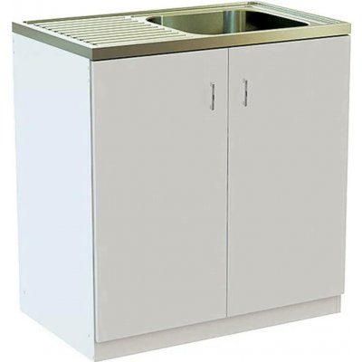 UH Kuchyňská skříňka bílá s dřezem 84 x 80 x 50 cm – Zboží Mobilmania