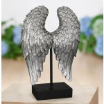 Gilde Dekorace Křídla, stříbrná barva š 21 × h 8 × v 30 cm – Hledejceny.cz
