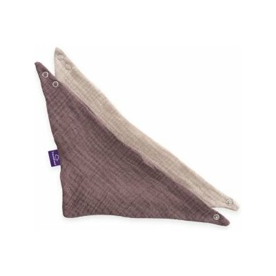 Träumeland Bandana Bib 2 ks - Beige & Schokopflaume – Zboží Mobilmania
