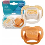Canpol babies set symetrických silikon dudlíků Mountains 2ks žlutá – Zboží Mobilmania