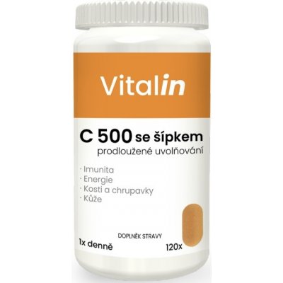 Vitalin C 500 se šípkem 120 tablet – Hledejceny.cz