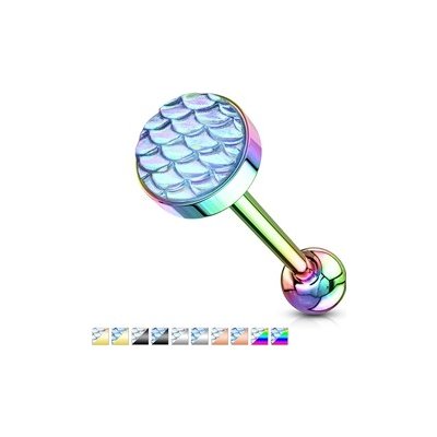 Piercingate piercing do jazyka šupiny ryby PCI00332 růžová 5/ – Zboží Dáma